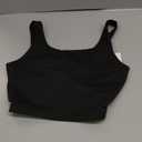 WDIRARA Girl's Twist Back Sports Bras Backless Tank Top Workout Sports Shirts for Gym (Black Plain)