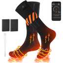 RELIRELIA Rechargeable Heated Socks with APP Control Heated Socks for Women Men Feet Warmer for Winter Hunting Fishing Winter Skiing Outdoors Battery Included