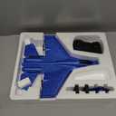 4DRC Foam RC Plane for Kids Adults, Remote Control Airplane RC Jet Helicopter Drone Plane for Kids Adults Beginner, Easy to Fly RC Fighter, Remote Control Aircraft with Automatic Balance Gyro (Blue-2 Batteries)