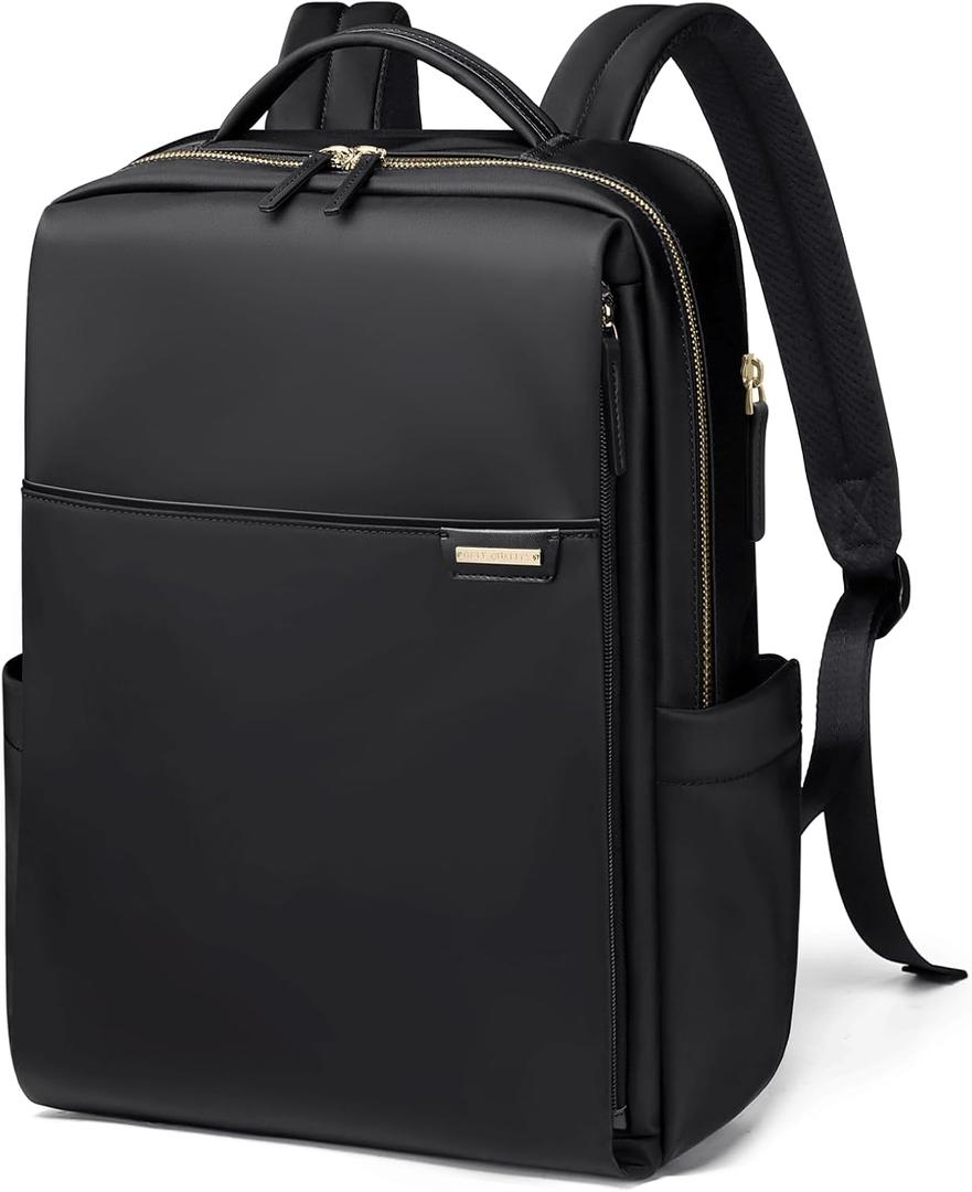 Laptop Backpack for Women, Work Business Traval Computer Backpacks with Laptop Compartment Waterproof Casual Daypack for Travel College,14Inch,Black