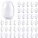 Seenelling 50 Pcs Plastic Easter Eggs Bulk Empty Eggs 2.36'' Fillable Easter Egg Shakers Percussion Musical Egg Surprise Egg Hunt for Easter Gifts Prize Party Supplies Decorations (White)