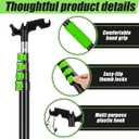 4.3-18 Ft Telescopic Extension Pole with Hook for Xmas Lights,Green