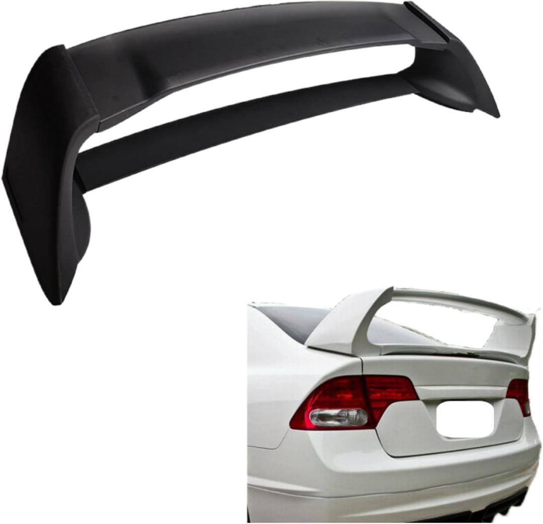 GXYWADY Rear Trunk Spoiler Wing Replacement for Civic 4DR Sedan 2006-2011 RR Style Rear Trunk Lid Wing Spoiler