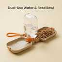 3-in-1 Portable Pet Feeding & Drinking Dispenser, 16oz Dog Water Bottle with 2 Bowls for Puppy Small Medium, Large Dogs,Perfect for Walking, Hiking, Car Trips