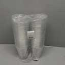 oz Clear Plastic Cups with Flat Lids - 50 Pack Disposable Plastic Parfait Cups - for Iced Coffee, Milkshakes, Cold Drinks, Smoothie, Slurpee, Boba Cup