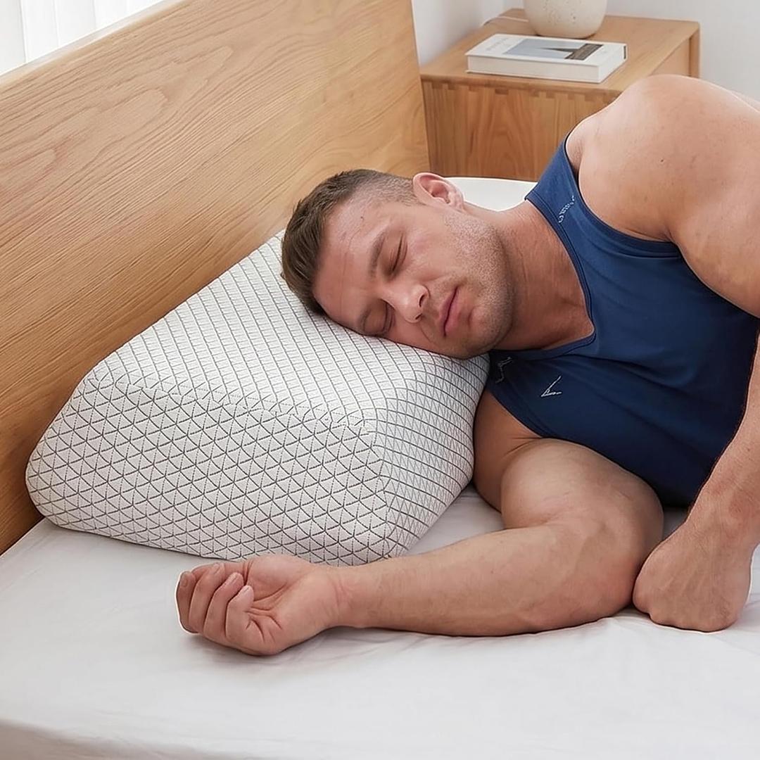 High Profile Bed Pillow for Heavy & Big Guy, Thick Firm Support, 6.3" Height