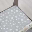 Pack and Play Sheets, 2 Pack Mini Crib Sheets, Stretchy Playard Fitted Sheet, Compatible with Graco Pack n Play, Soft and Breathable Material, Dinosaur and Grey Star