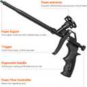 Foam Gun, Preciva Professional Foaming Gun Heavy Duty PU Expanding Foam Gun Spray Application Applicator