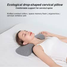 LoKori Memory Foam Pillow Neck Bolster Pillow,Support Back Cervical Neck Pillow for Sleeping,Neck & Shoulder Pain Relief,Stomach Sleepers with Washable Cover,A 3pcs