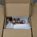 Asidrama 6 Pack Privacy Antique Brass Crystal Door Knob with Lock, Vintage Antique Brass Glass Door Knobs Interior for Bedroom or Bathroom, Heavy Duty for Left Right Sided Doors