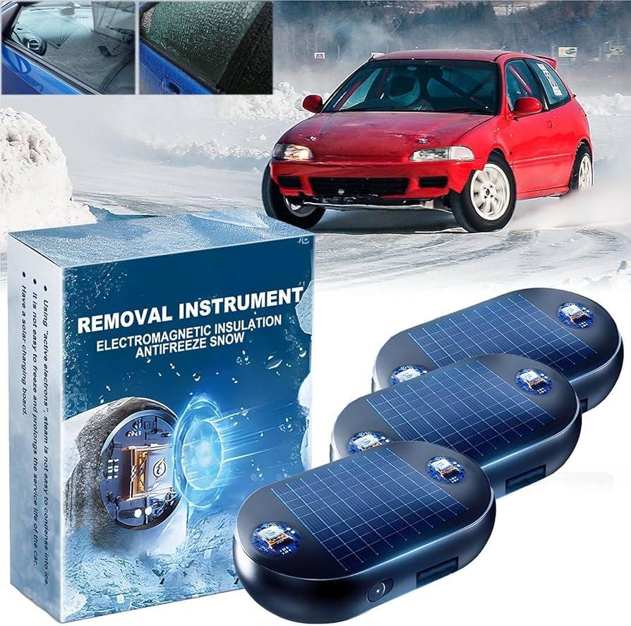 3PCS Antifreeze Electromagnetic Car Snow Removal Device, Antifreeze Snow Removal Instrument, Defroster for Car Windshield Antifreeze Device
