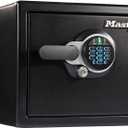 Master Lock Black Premium Fireproof and Waterproof Safe with Digital Keypad, 0.82 cu-ft, STW082GTC