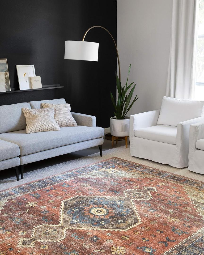 Loloi Skye Collection SKY-11 Rust/Blue 9'-0" x 12'-0" Area Rug
