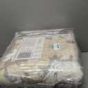 Boho Washable Area Rug 9x12, Spill-Proof Surface, Non-Slip Backin,Low Pile Faux Wool Large Printed Rugs for Living Room, Bedroom, Ding Room, Entryway and Home Decor(Beige, 9x12)