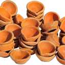 Clay Diya Set Traditional Diwali Ke Diye Earthen Clay Diya Mitti Ka Diva Diyas for Pooja Diwali Diya Brown Home Decore Pooja Item (Set of 21 Pieces)