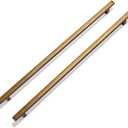 Goo-Ki 6Pack Vintage Brass Drawer Handles,10 Inch (256mm) Hole Center Antique Brass Straight Cabinet Pulls Solid Zinc Alloy Hardware for Bar Kitchen