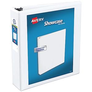 Avery Showcase Standard View 3 Ring Binder, 2" Slant Rings, 530-Sheet Capacity, 2.8 Inch Wide Spine, 1 White Binder, Ideal for Lightweight Organization and Occasional Referencing (19701)