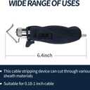 stedi Round Cable Stripper, With Adjustable Cutting Depth, for Fast and Precise Jacket Removal Cable Stripper, Round Cable Slitter with Smooth Incision and No Damage to The Core, 0.18-1''