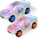 LED Light Up Pull Back Cars Toy, Car Toys for Toddlers 1-3, Light-up Monster Truck, 3+ Kids and Boys Girls Easter Christmas Birthday Party Gift (2Pack)