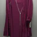 R&M Richards Women's Glitter Jacquard Jacket W/Sheer Insets & Knee-Length Shift Dress W/Necklace - Formal 2-Piece Ensemble (8)