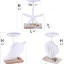 Nautical Tealight Candle Holder, Seashell Stand, Sea-Themed Tabletop Display for Wedding, Beach Wedding Decorations, Coastal Cottage Decor, Set of 3