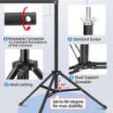 Hemmotop Backdrop Stand 10x8ft (WxH), Photography Background Stand for Parties, Adjustable Photo Backdrop Stands Kit for Wedding, Photo Booth, Party, Decoration, Balloon, Projector Screen