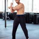 Mens Sweatpants with Zipper Pockets 5 Pack Mens Joggers for Men Open Bottom Mesh Athletic Pants for Workout,Running (L)
