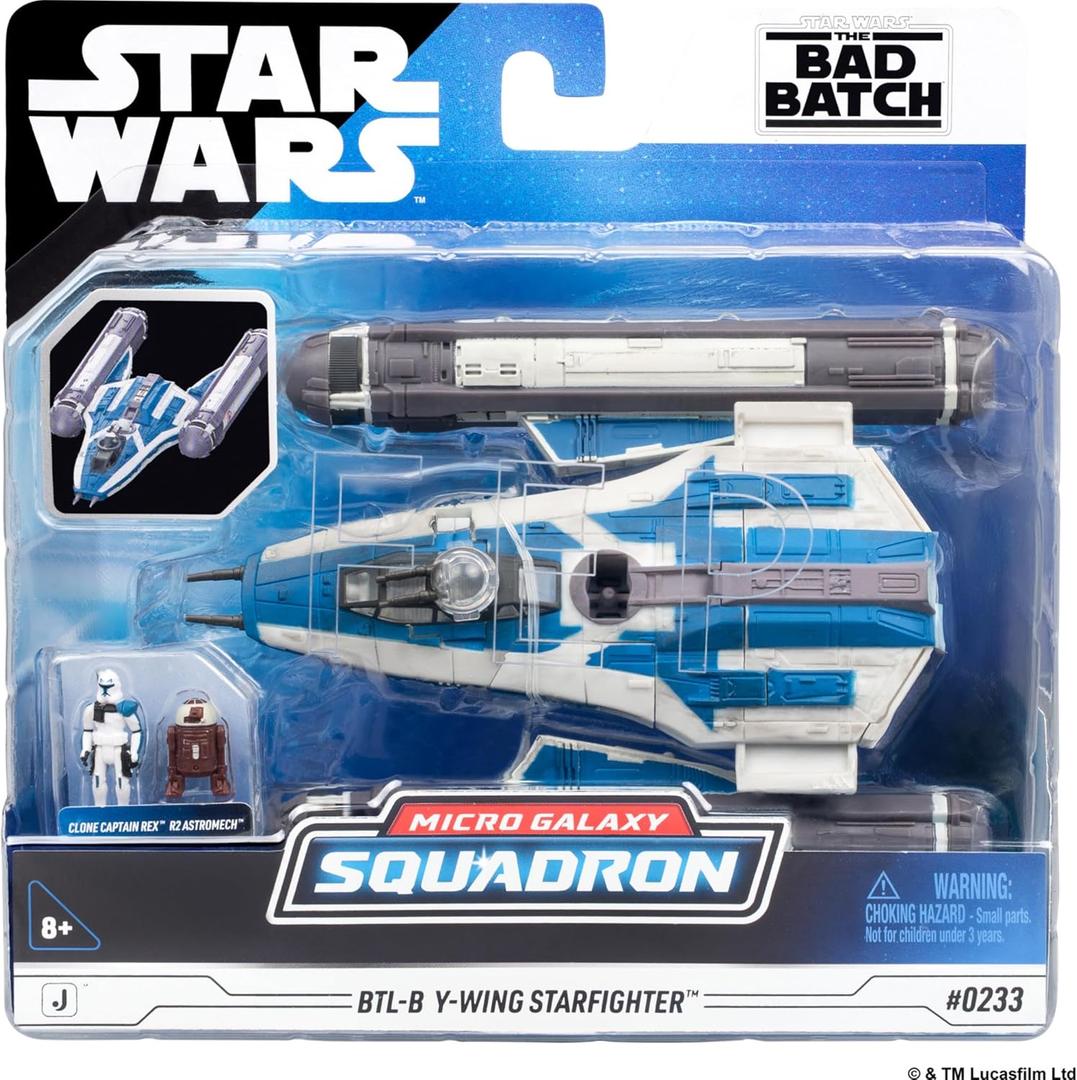 Star Wars Micro Galaxy Squadron BTL Y-Wing - 5-inch Vehicle with Two 1-Inch Micro Figure Accessories