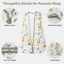 FIEMOL Baby Sleep Sack 6-12 Months, 2.5 TOG Cotton Winter Baby Wearable Blanket with 2-Way Zipper, Warm Soft Sleeping Bag for Newborn Infant Boy Girl, Medium Giraffe
