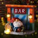 WINTS Garden Gnomes Solar Lights,Solar Gnomes Outdoor,Funny Garden Gnomes Decoration for Lawn,Balcony,Yard,Patio Gnome Gifts for Mom,Men