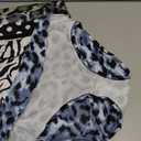 Womens Underwear Plus Size XL-5XL Ladies Panties Floral Mid High Waist Briefs Undies for Woman 5-Pack Panty (XXXL)