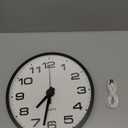 Night Light Wall Clocks Battery Operated, 12 Inch Silent Wall Clock for Bedroom Night Glow, Sound Control Luminous Wall Clocks for Living Room Decor, LED Wall Clock Modern for Kitchen Office