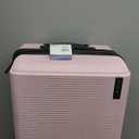 American Tourister Stratum XLT Expandable Hardside Luggage with Spinner Wheels, Pink Blush, Checked-Medium 24-Inch