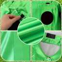 Soccer Referee Jersey, 7PCs Soccer Referee Kit, Referee Cards, Whistle, Socks, Flags, Soccer Referee Costume for Adult (Green, S)