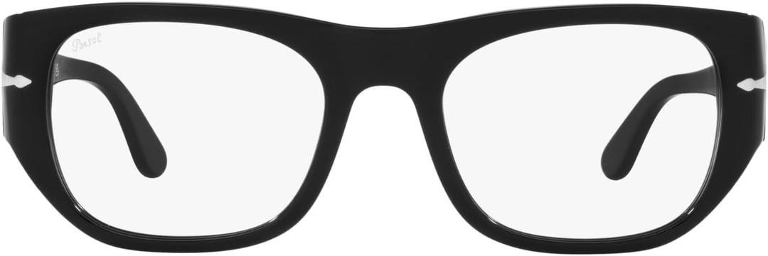 Persol PO3308S Polarized Rectangular Sunglasses, Black/ Transitions 8 Grey, 54 mm