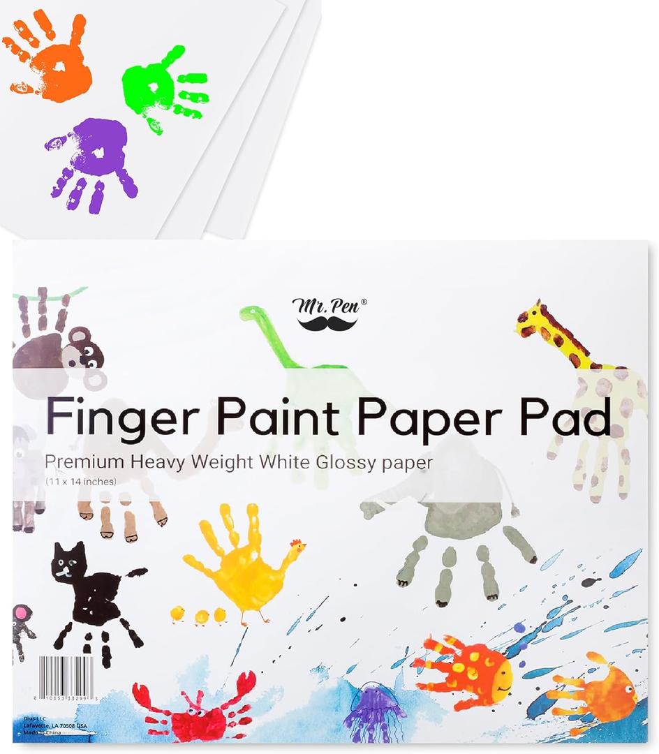 Mr. Pen- Finger Paint Paper for Kids, 11 x 14 inches, 22 Sheets, Art Paper for Kids