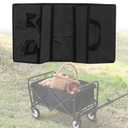Foldable Wagon Liner Storage Bag Canvas Replacement Inner Bag Cart Organizer for Outdoor Camping Beach Garden Transport(Black)