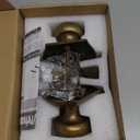 Door Knobs Interior, Classic Decorative Antique Brass Privacy Door Knob Perfect for Bedroom or Bathroom Doors, Durable Stylish Hardware for Indoor Use- 1 Pack