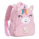 YOOLIFE Birthday Gifts for Toddler Kids - Small Pink Backpack for Kids, School Initial Unicorn Backpack for Toddler Kid Daughter Grandkids | 2 3 4 Year Old Birthday Gift Pink S