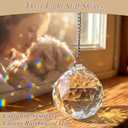 Handcrafted Pet Memorial Crystal Ornament Rainbow Prism Sun Catcher with Keepsake Card, Sympathy Gift for Loss of Dog or Cat Paw Designs, Love