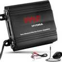 Pyle 2-Channel Marine Amplifier Receiver - Waterproof and Weatherproof Audio Subwoofer for Boat Stereo Speaker & Other Watercraft - 400 Watt Power, Wired RCA, AUX and MP3 Audio Input Cable