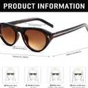 Rmerom Retro Small Oval Sunglasses for Women Men 2026 Trendy Chic Cat Eye Narrow Sun Glasses Vacation Outfits Fashion Sunnies
