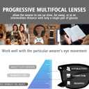 Progressive Sunglasses for Women, Square Reader Sunglasses with Spring Hinge, UV400 Protection Reading Sunglasses
