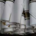 Supernal 120Pack Gold Plastic Silverware Wrapped Plastic Cutlery Set with Napkin, Pre Rolled Napkins with Cutlery Set, Rolled Silverware Disposable For Valentine's Day Mother's Day and Easter