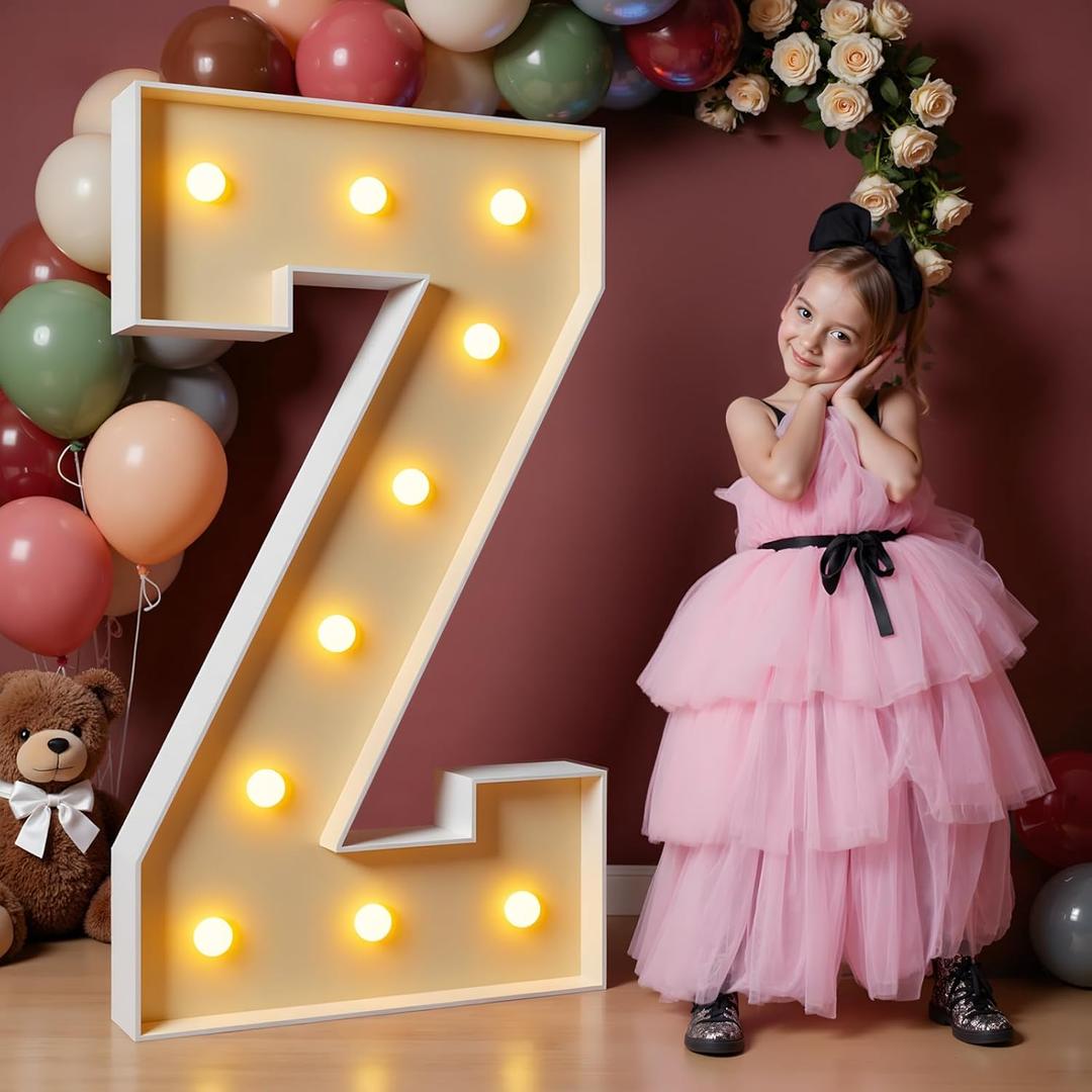 imprsv 4FT Marquee Letters Large Light Up Letters for Birthday Party Decor Wedding Decorations, Marquee Z for Party Decoration Large Signs Arch Kit Decorations