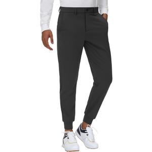 JWM Men's Stretch Golf Joggers Pants with Belt Loops - Special Size: 34 inch inseam Slim Fit Tapered Casual Business Travel Dress Work Sweatpants, Size: Large