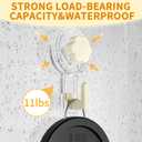 Bathtub Hooks 2PCS,Waterproof and Reusable Heavy Duty Suction Bathhub Hooks for Shower Bathroom Kitchen Towel