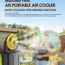 Ausic Portable Misting Fan, 9L 10-inch Outdoor Mist Fans for Outside Patios Cooling, 20000mAh Rechargeable Battery Fan with Water Box, 3 Strong Winds, 3 Spray Mister, Camping/Beach Summer Essentials