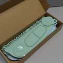 Baby Placemats for Weaning Babies - 2 Silicone Toddler Placemat with 4 Strong Suction Cups & 8 Stretchable Straps | BPA-Free Baby Table Mat for Restaurants, Dining Table & Toddler Mealtime (Blue Green)