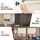 HESTIA No Drill Roman Shades for Indoor Windows, Beige, 33" W x 64" H